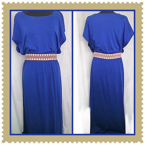 Charming Charlie Dresses & Skirts - Charming Charlie Blue Elastic Waist Maxi Dress